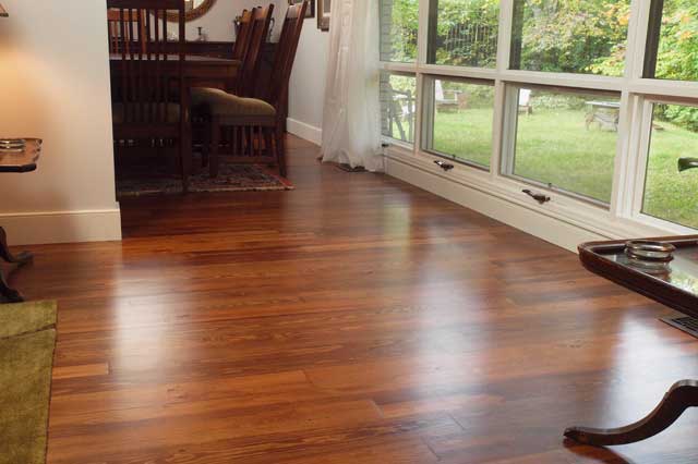 Combo Of River Run Pine And English, English Chestnut Hardwood Floor Stain