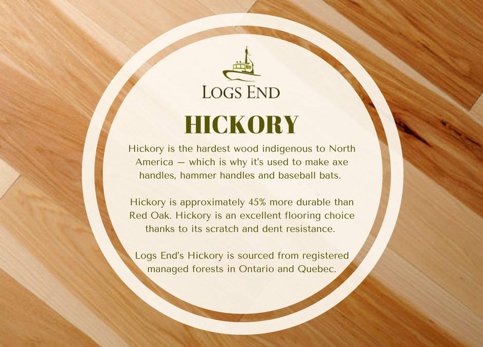 logs end hickory flooring