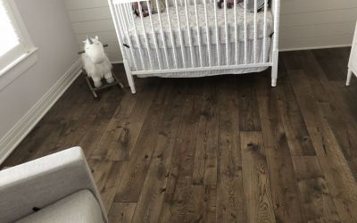Baby Nursery Features Logs End Pre-Oiled French Cut Oak