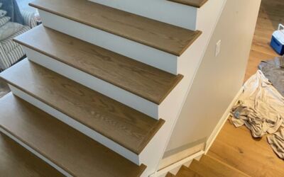 Micel Flooring Installs Logs End Oak Flooring